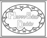 Happy Birthday Daddy Coloring Pages Printable Color sketch template