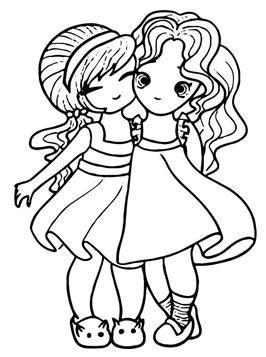 friends  coloring pages