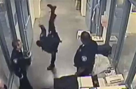 Watch Play Fight Between A Jail Guard And Inmate Goes Awry As You