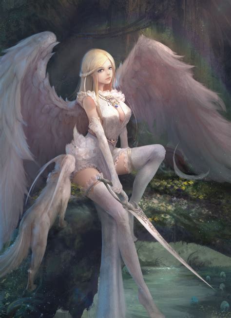 Anime Angel Warrior Girl By Elisa