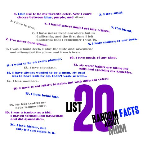 list  random facts    randomness
