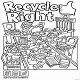 Recycling Coloring Pages Recycle Color Getcolorings Kids Worksheets Getdrawings Printable sketch template