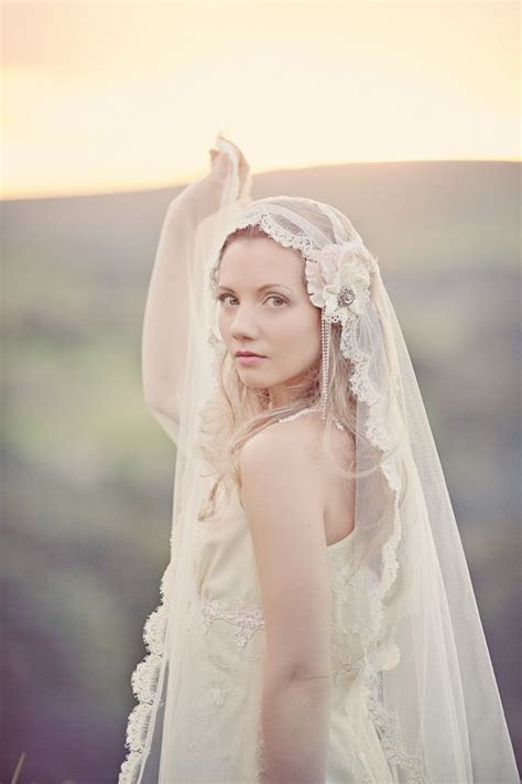 lace bridal veils dreamy bridal