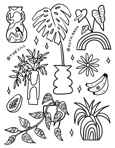 flowers ficuses coloring pages png  file