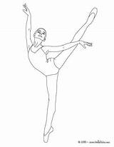Coloring Dance Pages Ballerina Ballet Arabesque Drawings Dancing Performing Sports Camp Hellokids Dibujo Color Easy Pique Drawing Colorear Para Colouring sketch template