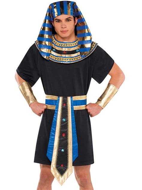 adult male ancient egyptian costume kit fancy dress pharaoh tutankhamun