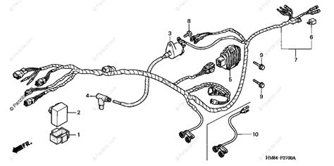honda atv  oem parts diagram  wire harness partzillacom