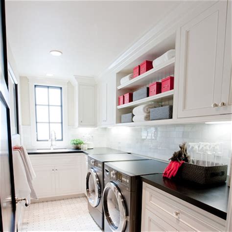 washer  dryer  kitchen transitional laundry room breathing room design