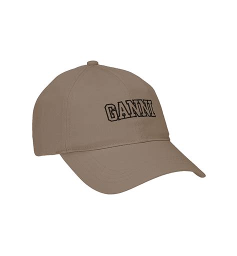 ganni fossil brown cap hat clothing anna nina