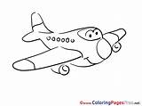 Coloring Airplane Kids Pages Airplanes Sheet Title sketch template