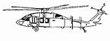 Hawk Helicopter Uh 60 Pages Coloring Helicopters Color Template Dmva sketch template