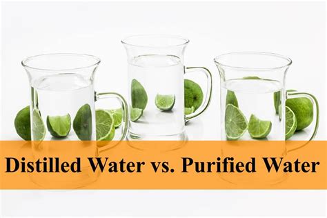 distilled water vs purified water is there a difference