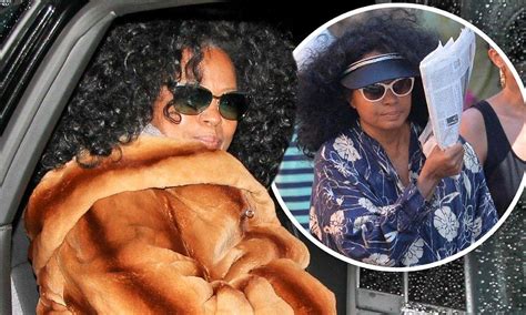 Diana Ross Rugs Up In Fur Coat As She Prepares For Concert