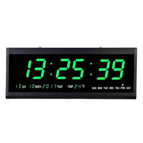 large screen display electric led clock digital led wall clock  dateweek display home