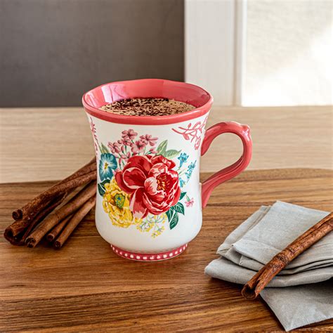 pioneer woman fancy flourish  fluid ounce stoneware mug walmartcom