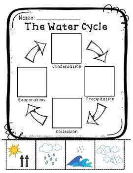 printable water cycle worksheet support worksheet
