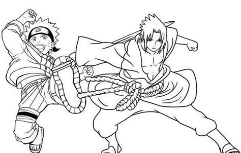 naruto  sasuke coloring pages