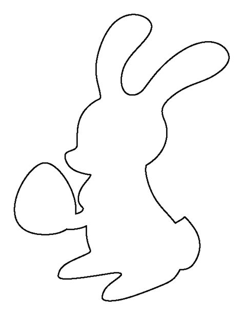 easter bunny face stencil clipart