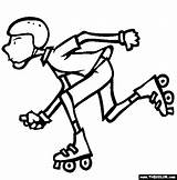 Roller Skating Blading Skate Clipart Skateboarding Clip Coloring Skates Pages Colouring sketch template