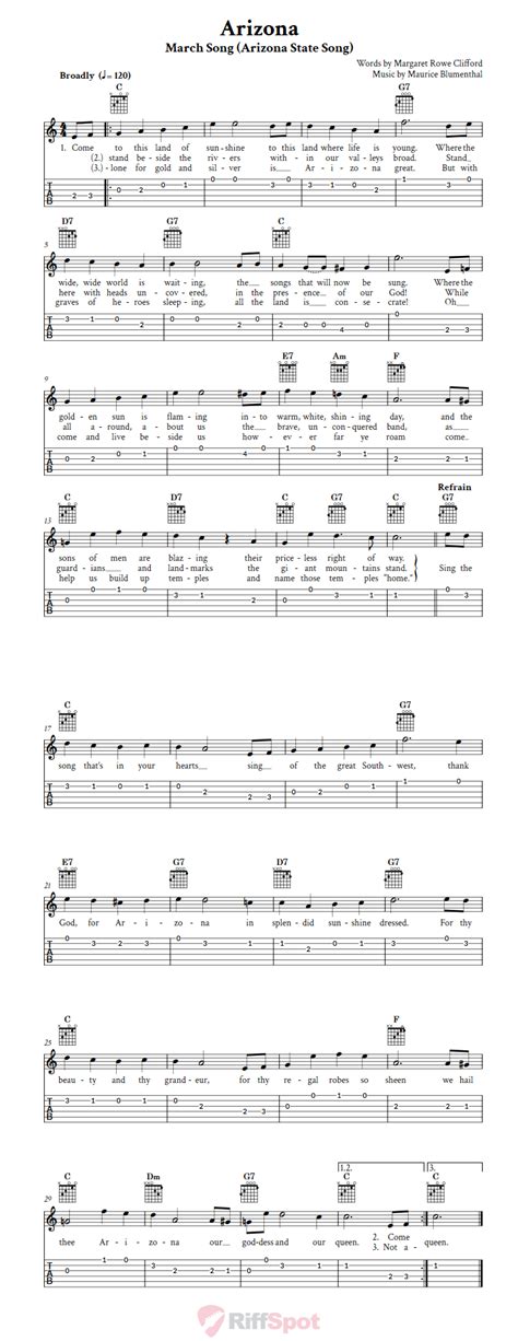 arizona easy guitar sheet   tab  chords  lyrics