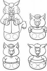 Marionetas Dedo Cerditos Los Tres Titeres Little Pigs Three Puppets Cuento занятия Para Imprimir дошкольниками Títeres Puppet Wordpress Tablero Seleccionar sketch template