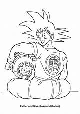 Coloring Goten Pages Popular sketch template