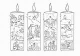 Advent Coloring Pages Printable Candle Candles Wreath Christmas Calendar Colouring Worksheets Kids Epiphany Print Color Drawing Sheet Church Catholic Activity sketch template