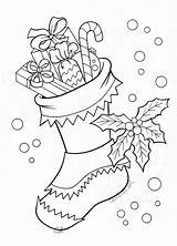 Stocking Christmas Coloring Noel Dessin Coloriage Sheets Stockings Imprimer Adult Mandala Pages Noël sketch template