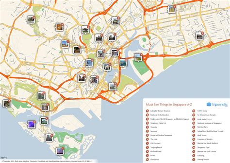 map  singapore tourist attractions  monuments  singapore