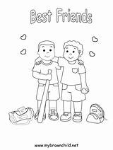 Coloring Pages Friendship Friends Friend David Jonathan Color Sheets Kids Printable Blackhawks Print Colouring Boys Adult Girls Playing Douglas Gabby sketch template