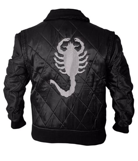 ryan gosling drive scorpion jacket black feather skin