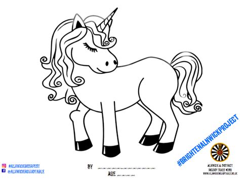 unicorn template printed  posted brightenalnwickproject