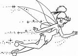 Tinkerbell Coloring Pages Printable Clip Tinker Bell Colouring Disney Flying Pan Peter Fairies Florida Hollow sketch template