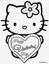 Kitty Hello Coloring Pages Valentine Valentines Heart Clipart Printable Drawing Color Valentin Getcolorings Clip Step Kids Library Clipground Getdrawings Comments sketch template