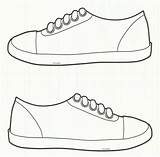 Template Shoes Printable Sneaker Boy Shoe Clipart Coloring Sneakers Preschool Pages Cat Templates Worksheets Paper Pete Drawing Kids Colouring Books sketch template