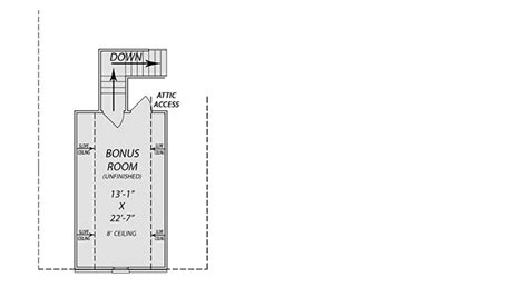 bedroom acadian house plan  optional bonus space jw