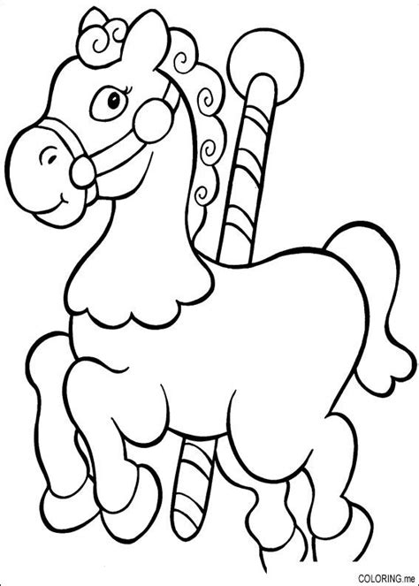 coloring page christmas horse coloringme