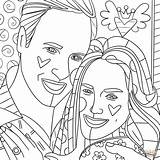 Britto Romero Coloring Pages Kate William Prince Middleton Getdrawings Color Drawing Printable Paper sketch template