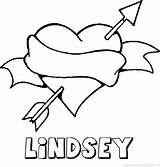 Lindsey Liefde Naam Kleurplaat sketch template