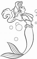 Kleurplaten Coloring Pages Mermaid Little Ariel Disney Van Gif Coloringpagesabc Afkomstig sketch template