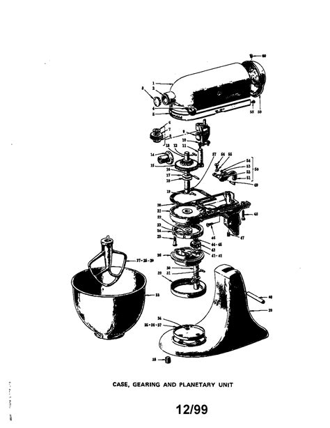 kitchenaid  qt mixer parts diagram