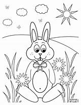 Bunny Coloring Rabbit Pages Easter Rabbits Kids Baby Colouring Color Bunnies Cute Spring Con Homemadegiftguru Flowers Thỏ Craft sketch template