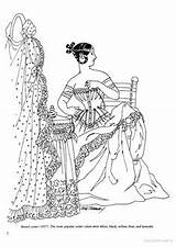 Coloring Pages Victorian Fashion Books Color House Book Medieval Adults Colouring Historical Getdrawings Getcolorings sketch template