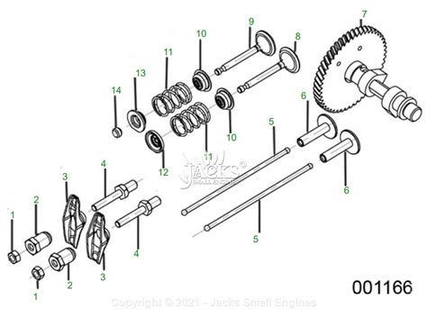 generac  parts diagram  engine  camshaft rocker arm assemblies