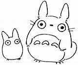 Totoro Ghibli Chibi Coloringhome Cliparts Clipartmag Miyazaki Meyers Alesia sketch template