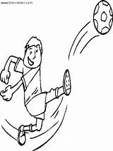 Coloring Player Soccer Shoot Pages Kickball Drawing Sport Kicking Ball Sports Drawings Sherriallen Gif Printable Boy Getdrawings sketch template