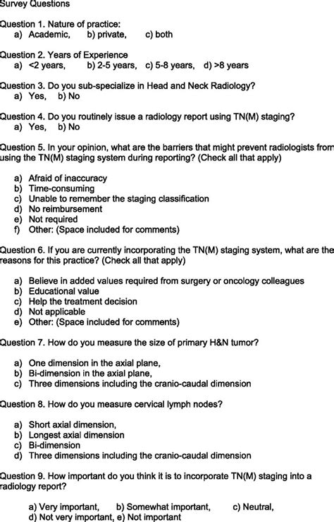 Do Radiologists Report The Tnm Staging In Radiology Reports For Head