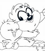 Taz Coloring Pages Tunes Looney Baby Getcolorings sketch template
