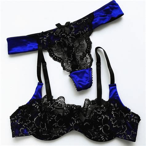 buy new sexy lace satin bra briefs set non padded thin cup balconnet demi bra