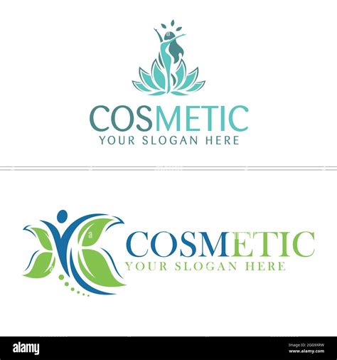 cosmetic spa beauty wellness therapy logo design stock vector image